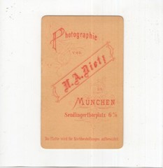 N.A. Dietz CDV Photo Male Portrait – Munich 1870s