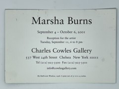 Marsha Burns 2001 Photography Show Announcement Card – Cowles Gallery