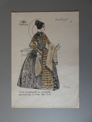 Slotiro – Lady-in-waiting, mixed media, autographed, 1977