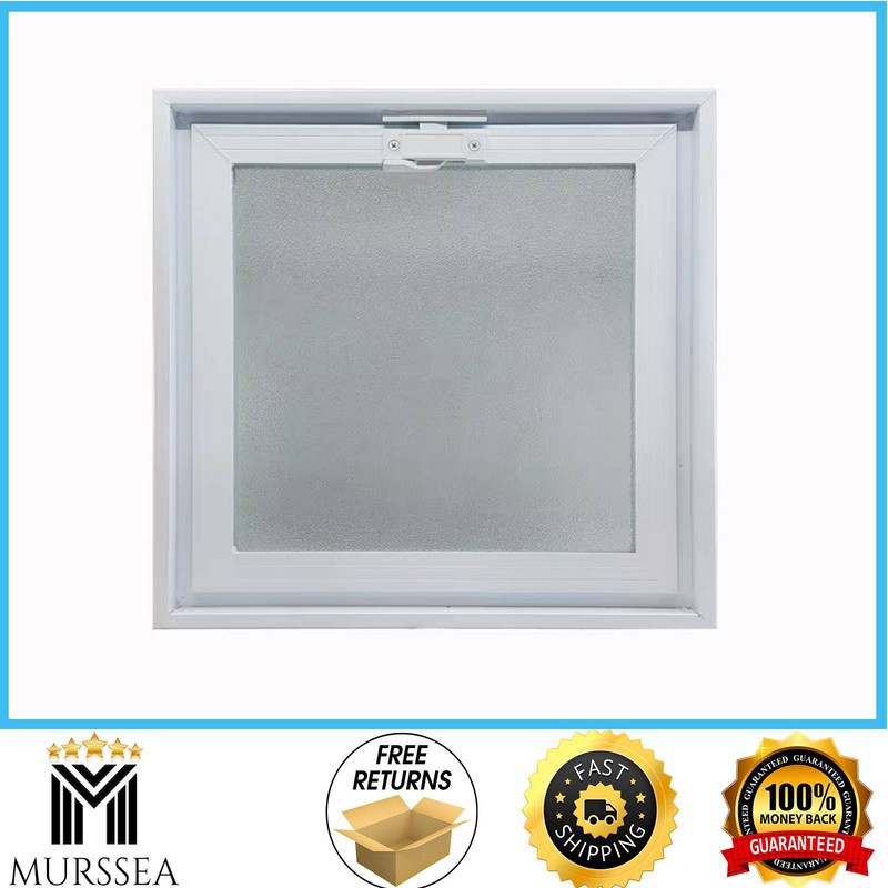 Clearly Secure 16 in x 16 in x 3 in Hopper Vent for Glass Block Windows HV1616A