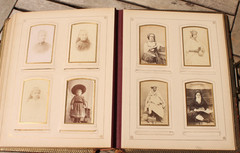 Antique Photo Album 63 Sepia Portrait Photos Women Family Rabin France 1888
