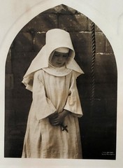 Rare 1893 Taber Art Co. Framed Sepia Triptych Photo of Children in Church Robes