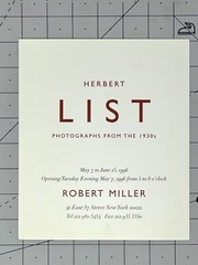 Herbert List (1903-1975) Art Show Announcement Card 1996