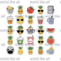 369x Cute Kids Stickers Bundle for kids | School & Copybook Digital Art 4K