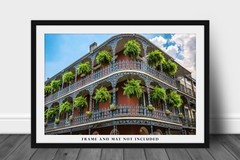 French Quarter Photography Print: Louisiana New Orleans Corner Building Photo