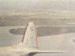 Vintage 1941 Framed Photo Of Airplane Flying Over Niagarafalls 15-3/4″W x 11″H