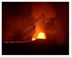 Kilauea Volcano Evening Lava Eruption Silver Halide Photo 2018