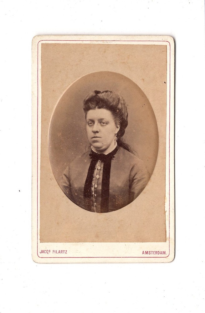 Jacques Pilartz CDV Photo Lady Portrait – Amsterdam 1870s