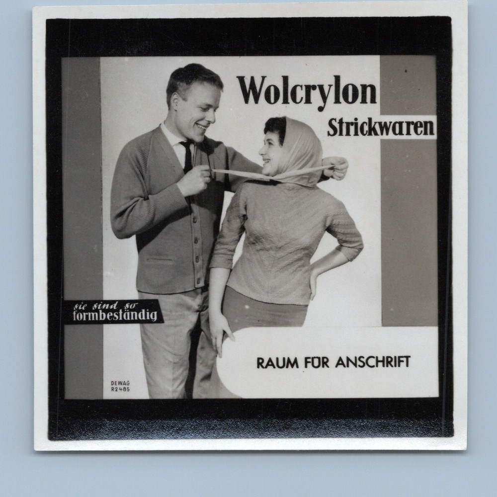 Advertising Advertising KNITERY Wolcrylon Fashion Woman Man – Vintage Photo 1950s 1960s