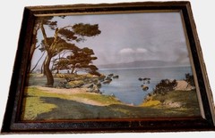 Rare Vtg. Nenke Ostermaier Photochromie Dresden Print Germany 17×12.75″ Framed