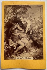 orig. CDV Litho Photo Photograph Sage History Theme Circa 1865 Faust Helene