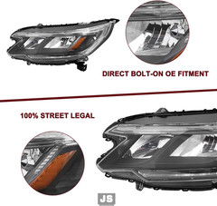 – for 2015-2016 Honda CRV EX/EX-L/SE [Halogen Type W/Led DRL Model] OEM Headligh