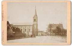 Photograph E, Kempke, Freiburg i. B., unknown location, street section with church