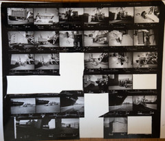 Photo Print Large Contact Sheet 1980 Various Views Normandy 40X50cm