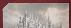 Vintage Black and White Photograph of an Italian Church ‘313 Milano – Il Duomo’