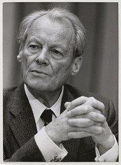 Original Vintage 1980s German chancellor Willy Brandt by Ralph CRANE