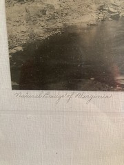Hal BURROWES c. 1910s NATURAL BRIDGE OF VIRGINIA HAND PHOTOGRAPH, SIGNEd Antique