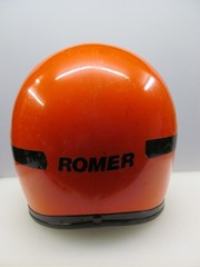 Helmet Roman 1970s Orange Orig. Vintage Retro Motorcycle Helmet Motorbike