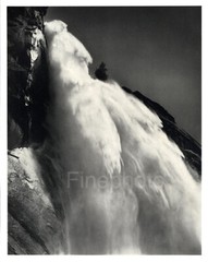 1949 Original ANSEL ADAMS Yosemite Nevada Waterfall KROMEKOTE Photo Art On 12X16