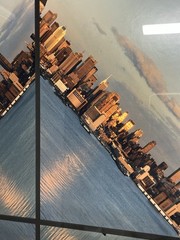 “Manhattan Skyline” David Smith Photography Framed New York City Pair Photos