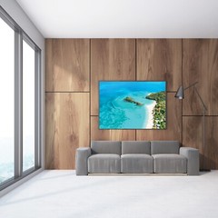 Trunk Bay, St John Beach Aerial Photography Wall Art Decor, USVI Islands