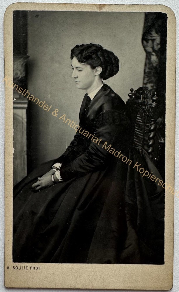 orig. CDV photography photograph vintage album print 1860 Paris H. Soulie