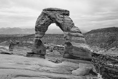 Delicate Arch Photography Print: Utah Black & White Arches National Park Picture
