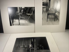 3 Black & White Art Photograph 6 1/2 X10 “Waiting Room” “Pepper” “Backstage”