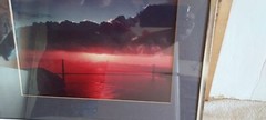 Golden Gate Bridge Sunny Cloudy Framed And Matted Photograph