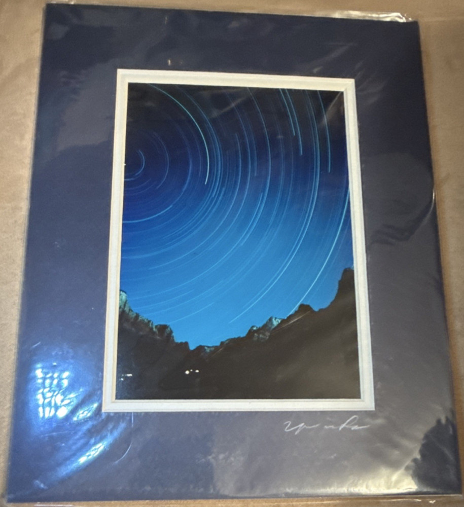 Ryan Williams Signed Matted Color Photo Print, 6 Hour Star Trails Zion NP UT