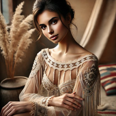 Digital Image American Indian Woman Picture Wallpaper Background Desktop Art