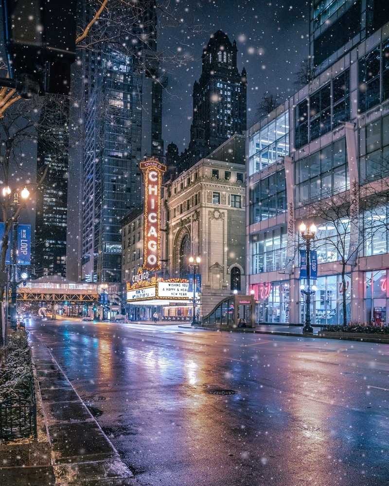 Winter Vibes Chicago, City Architecture, Urban Decor, Chicago Wall Art, Snow at