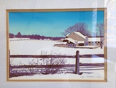 1981 FIRST SNOW FRAMED SERIGRAPH, VINCE MACE, MICHAEL J. FELL, PHILADELPHIA, PA