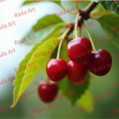 4 Digital Art Set Collection For Frame Background Wallpaper Picture Photo Cherry
