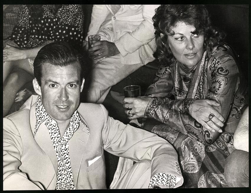 Photograph Princess Rupert Lowenstein and Lord Brooke at Mick Jagger’s Wedding