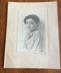 PORTRAIT OF YOUNG BOY PHOTOGRAPH BY GERTRUDE SAYEN 1927 SIGNED PHILADELPHIA PA