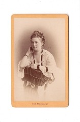Aug. Meinhardt CDV photo fine lady with dedication-Hermanstadt Sibiu 1875