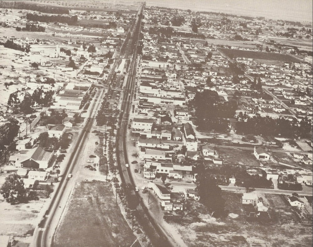 COSTA MESA Aerial NEWPORT BLVD 1930’s VINTAGE Photo Print 953 11″ x 14″