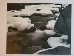 ICY RIVER LARGE ORIGINAL SIGNED ART PHOTO B&W STETTNER VTG MATTE NJ CAMERA