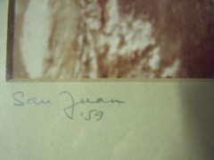 E. PLUBES: Original Photograph «SAN JUAN 1959» Pencil Signed and Dated Framed
