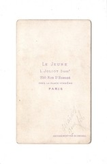 Le Jeune / L. Joliot CDV Photo Fine Boy – Paris Circa 1870