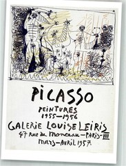 38173888 – Paris signed Picasso Lithograph Poster Gallery Louise Leiris