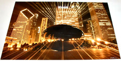 Chicago Bean Cloud Gate Photo Print Matted Wall Art Home Decor Scott Fishman OOP
