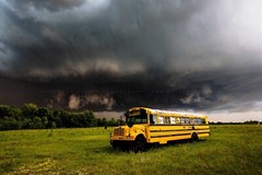 Storm Photography Print | School Bus Picture | Oklahoma Wall Art | Classroom
