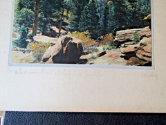 Antique Hand-Tinted Photograph by H. L. STANDLEY: «Longs Peak from Gem Lake Crat