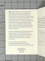 Manuel Álvarez Bravo (1902-2002) Art Announcement Card – Witkin Gallery NYC