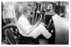 Barney Oldfield Circa 1917 Race Car Silver Halide Photo