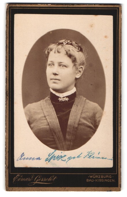 Photography Eduard Gerold, Würzburg, Bad Kissingen, Anna Klüner in portrait
