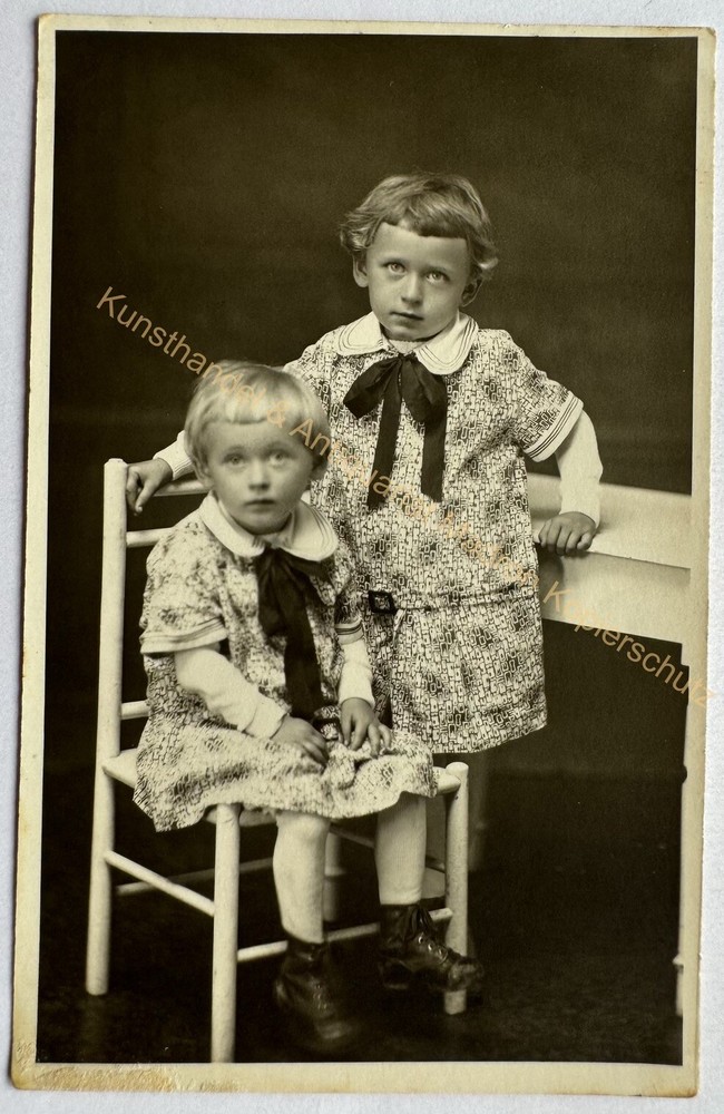 orig. Photo postcard photography child children around 1930 Besigheim Neckar fashion boys