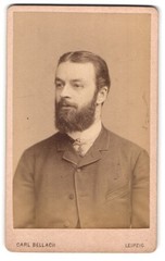 Photograph Carl Bellach, Leipzig, Gellert-Str. 12, portrait bourgeois gentleman with
